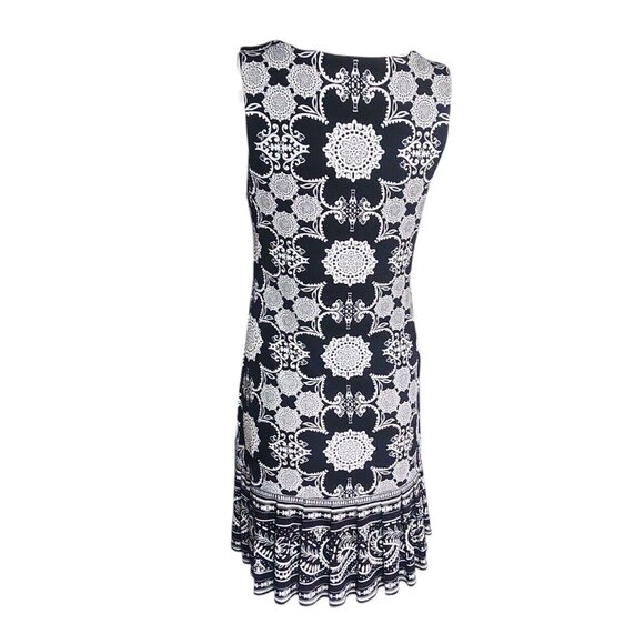 41 HAWTHORN Stitch Fix Black White Sleeveless Jeweled Dress Womens Size S Small - Picture 3 of 8